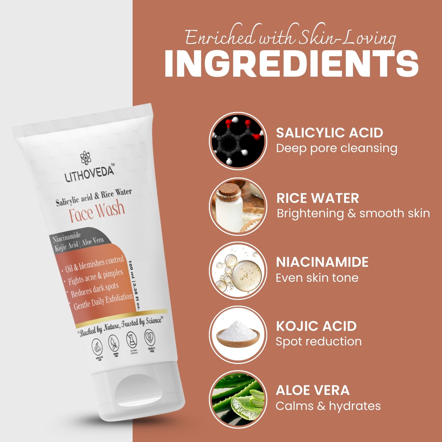 Salicylic acid and Rice water Facewash