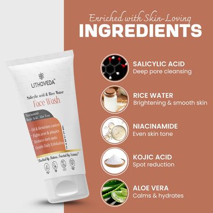 Salicylic acid and Rice water Facewash